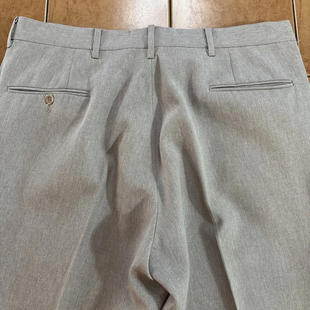 VTG Palm Springs by Palm Beach 2 Pc Gray Suit Jacket 40R Pants 34 x 31 Union USA